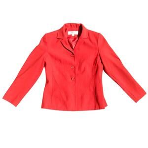 Larry Levine Watermelon Red 10P Suit Jacket Office DateNight